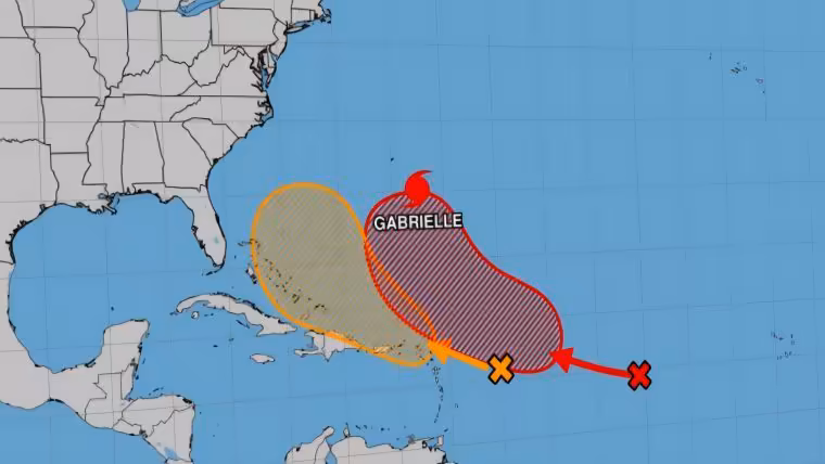 Gabrielle se convierte en huracán mientras el Atlántico se activa con más ondas tropicales