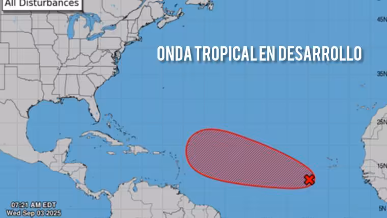 Onda tropical al suroeste de Cabo Verde pudiera afectar al Caribe en los próximos días