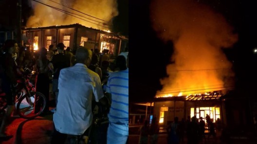 Yaguajay: incendio destruye icónico bar y afecta viviendas cercanas