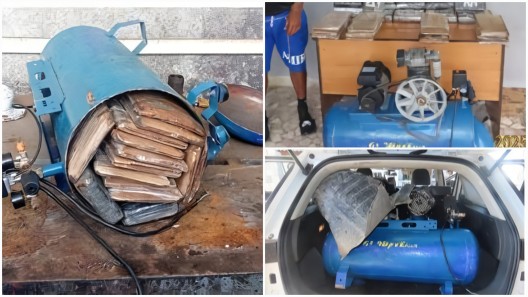 Más de 35 kilos de cocaína escondidos en un compresor: tres detenidos en Báguanos, Holguín