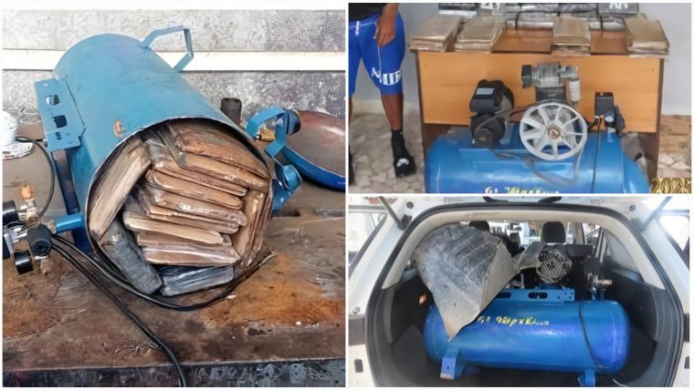 Más de 35 kilos de cocaína escondidos en un compresor: tres detenidos en Báguanos, Holguín
