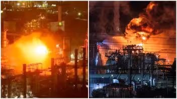 カリフォルニア州のシェブロン製油所で爆発が発生、大火災が発生