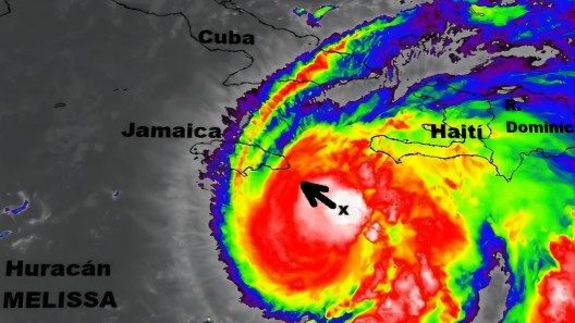Melissa ya es categoría 3 y podría afectar Cuba como huracán categoría 4 o 5