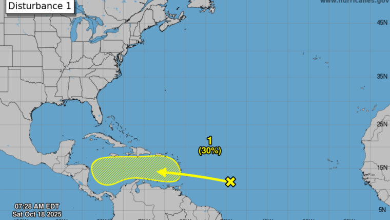 Vigilancia sobre onda tropical en el Atlántico con posible desarrollo rumbo al Caribe occidental