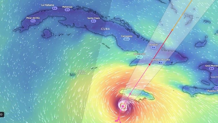 Huracán Melissa registra ráfagas de más de 380 km/h: una de las más intensas jamás medidas en el Caribe