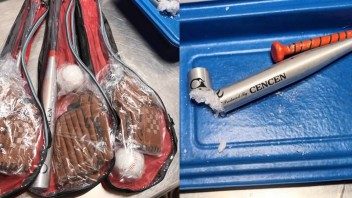 Detectan dos kilos de metanfetamina escondidos en bates de béisbol en el aeropuerto de La Habana