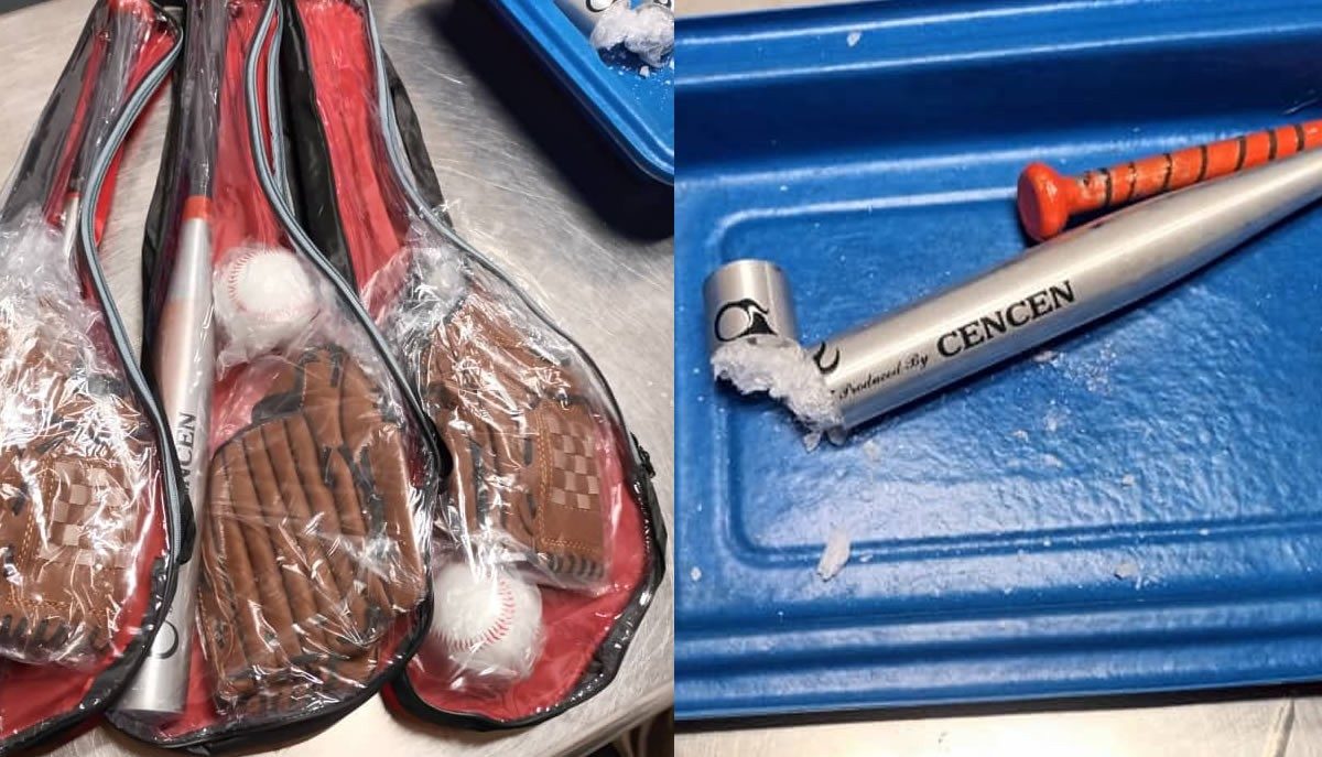 Detectan dos kilos de metanfetamina escondidos en bates de béisbol en el aeropuerto de La Habana
