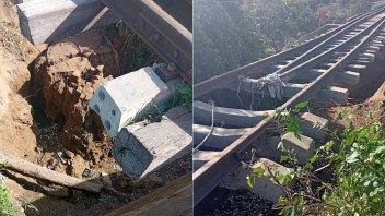 Graves daños en la vía férrea de Santiago de Cuba tras el paso del huracán Melissa