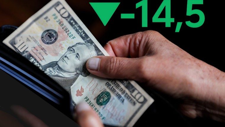 Gran bajón en el precio del dólar en Cuba en tiempo real