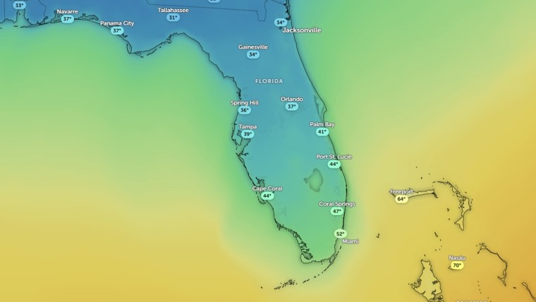Alerta de frío inusual en Miami: se anuncian mínimas casi récords este martes