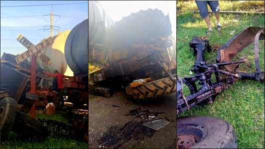 Accidente de un tren cargado de combustible en Artemisa deja daños materiales y bloqueo de la vía