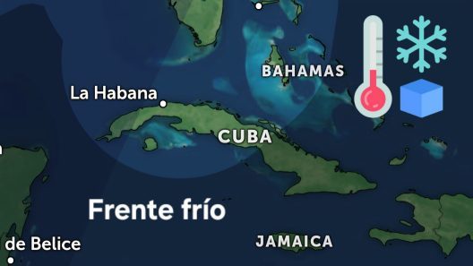 Frente frío marcará el cierre de diciembre en Cuba con descenso de temperaturas