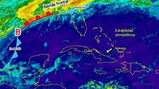 Un nuevo frente frío avanza y cambiará el tiempo en Cuba a partir del 8 de diciembre