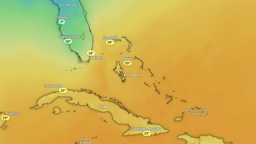 Nuevo frente frío impactará Cuba y el sur de Florida: así cambiará el tiempo en la isla y Miami
