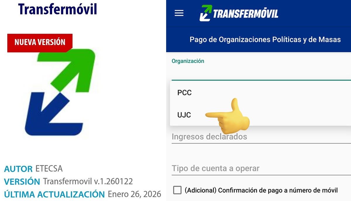 Nueva versión de Transfermóvil: ahora también permite pagar «cuotas políticas»