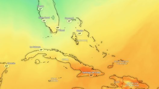 Frente frío trae temperaturas frías hoy lunes a Cuba y Miami 