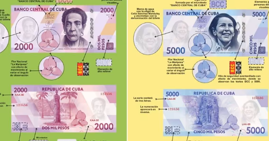 Última hora: Cuba pone en circulación billetes de 2000 y 5000 pesos desde este 1ro de abril
