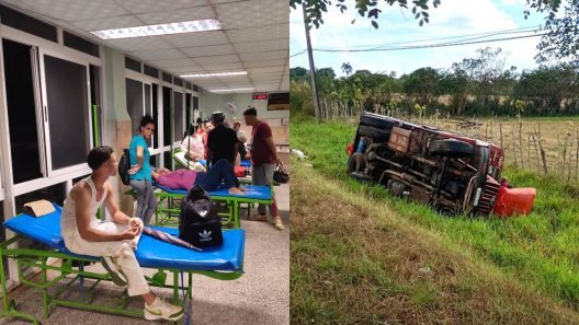 Accidente en Villa Clara: un camión se vuelca y deja 18 heridos, incluidos cuatro menores