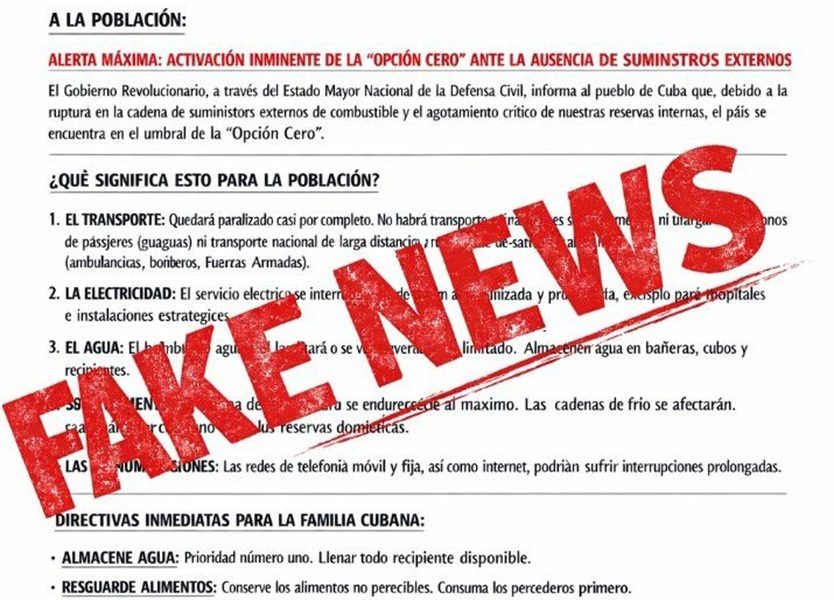 Gobierno de La Habana desmiente “alerta máxima” y “Opción Cero” tras circular comunicado en redes