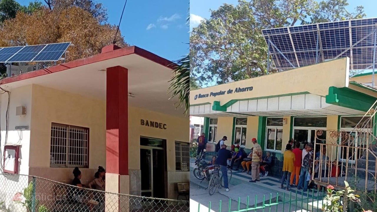 Paneles solares en bancos de Camagüey: alivio limitado ante los apagones