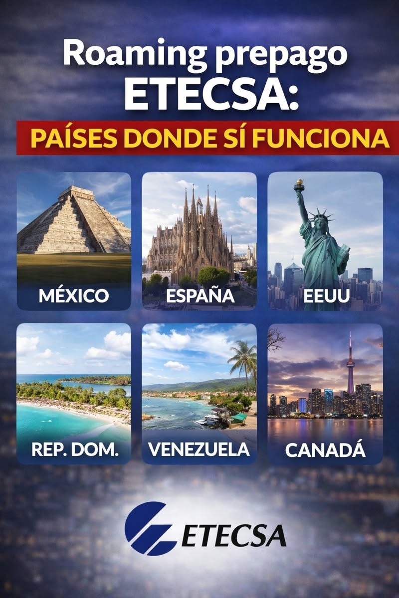 📱✈️ ¿En qué países funciona el roaming prepago de ETECSA?