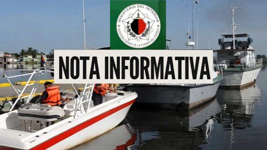 Nota informativa del MININT sobre embarcación en costas cubanas