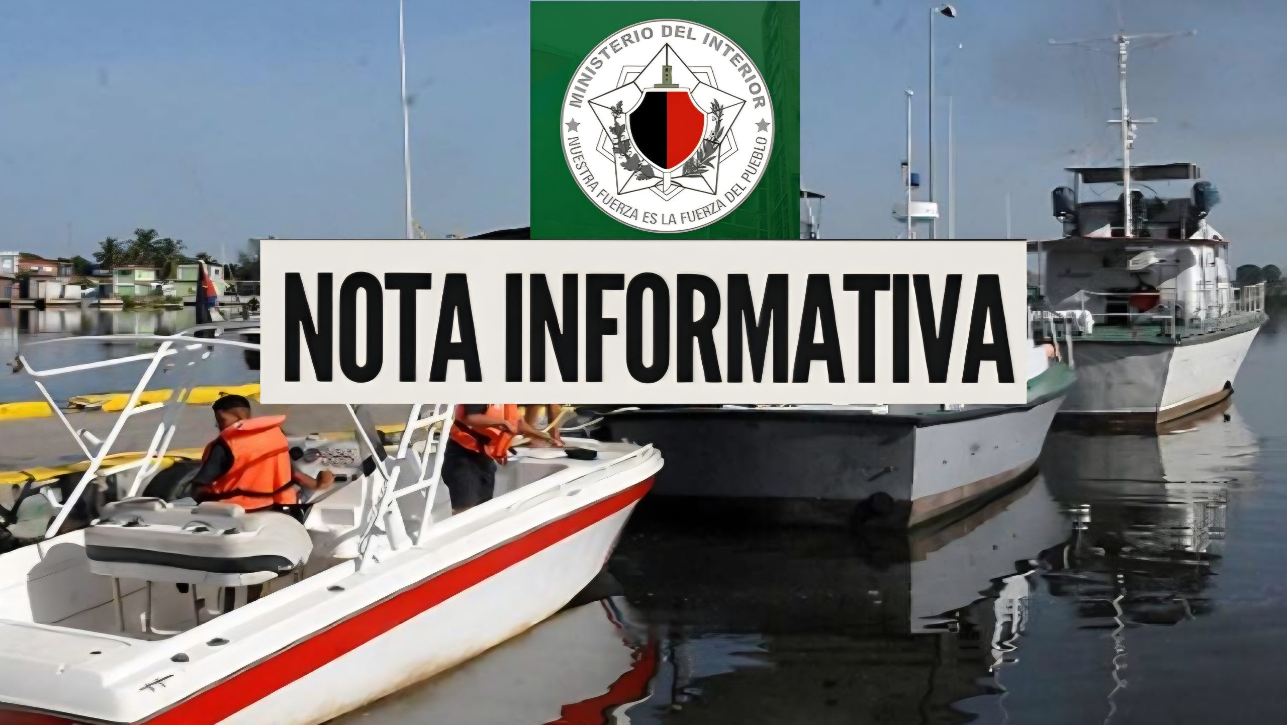 Nota informativa del MININT sobre embarcación en costas cubanas