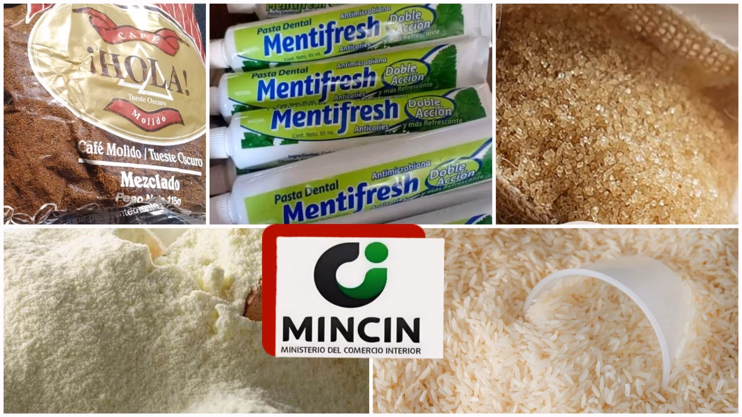 Última Hora: Información del MINCIN sobre la canasta básica. Arroz, café, azúcar, leche, huevos, pasta de dientes y más