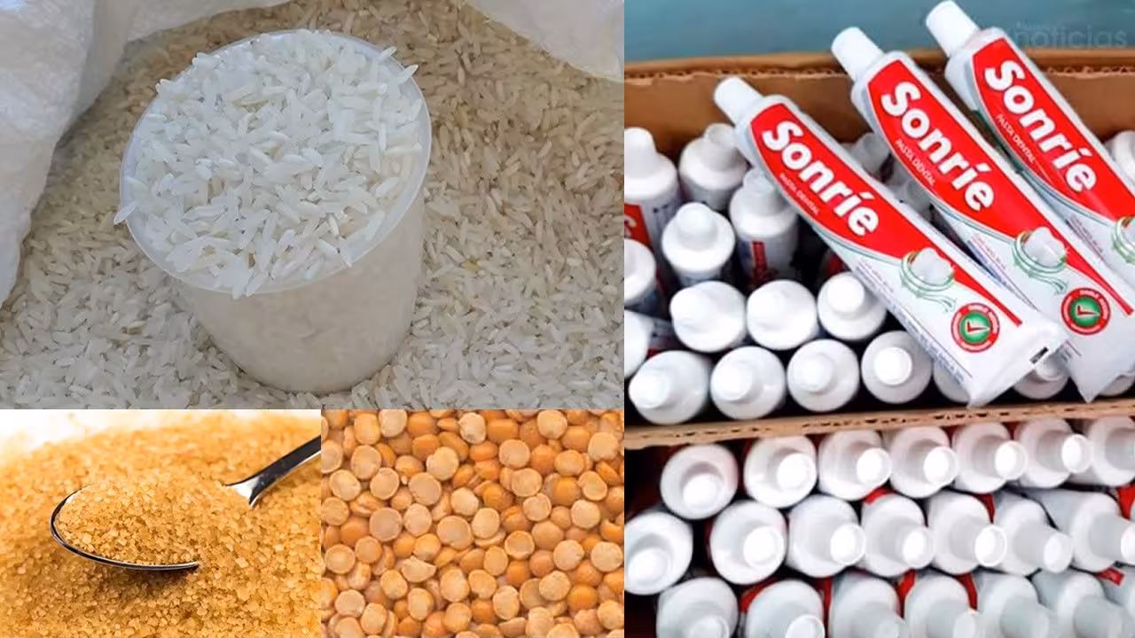 Distribuyen arroz, chícharos, azúcar y pasta dental por la canasta familiar normada