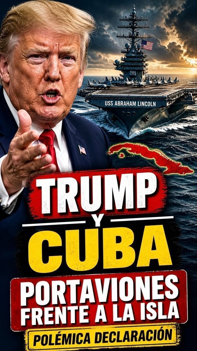 🛑🇺🇸 Trump volvió a sugerir que, tras su regreso de Irán, podría ordenar que el portaviones USS Abraham Lincoln