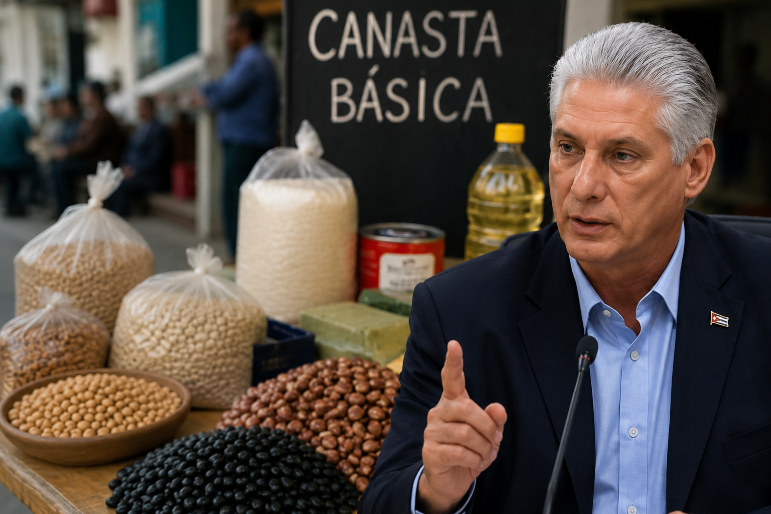 Díaz-Canel revela quiénes seguirán recibiendo la canasta básica en Cuba