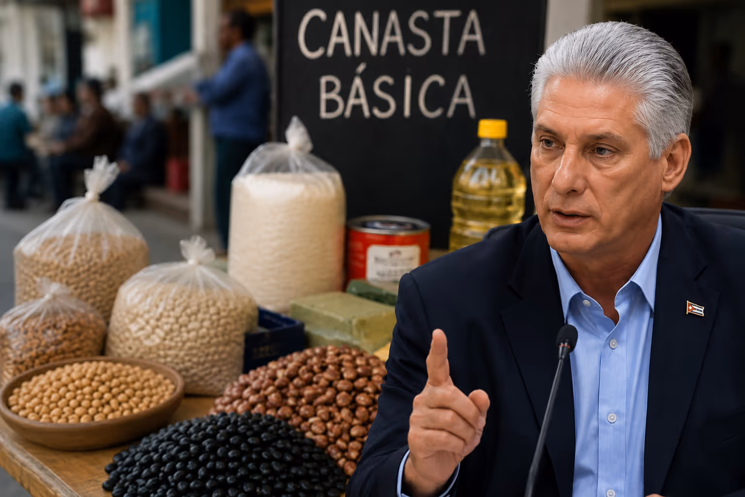 Díaz-Canel revela quiénes seguirán recibiendo la canasta básica en Cuba