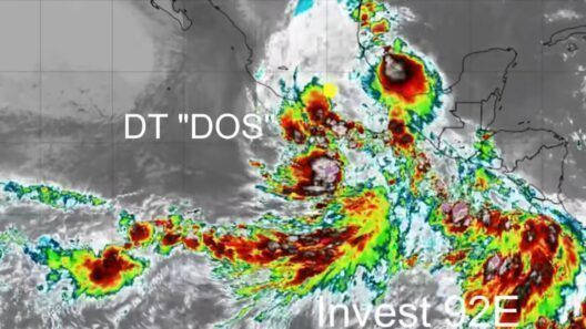 Rubiera alerta sobre la depresión tropical Dos-E: fuertes lluvias amenazan varias zonas de México