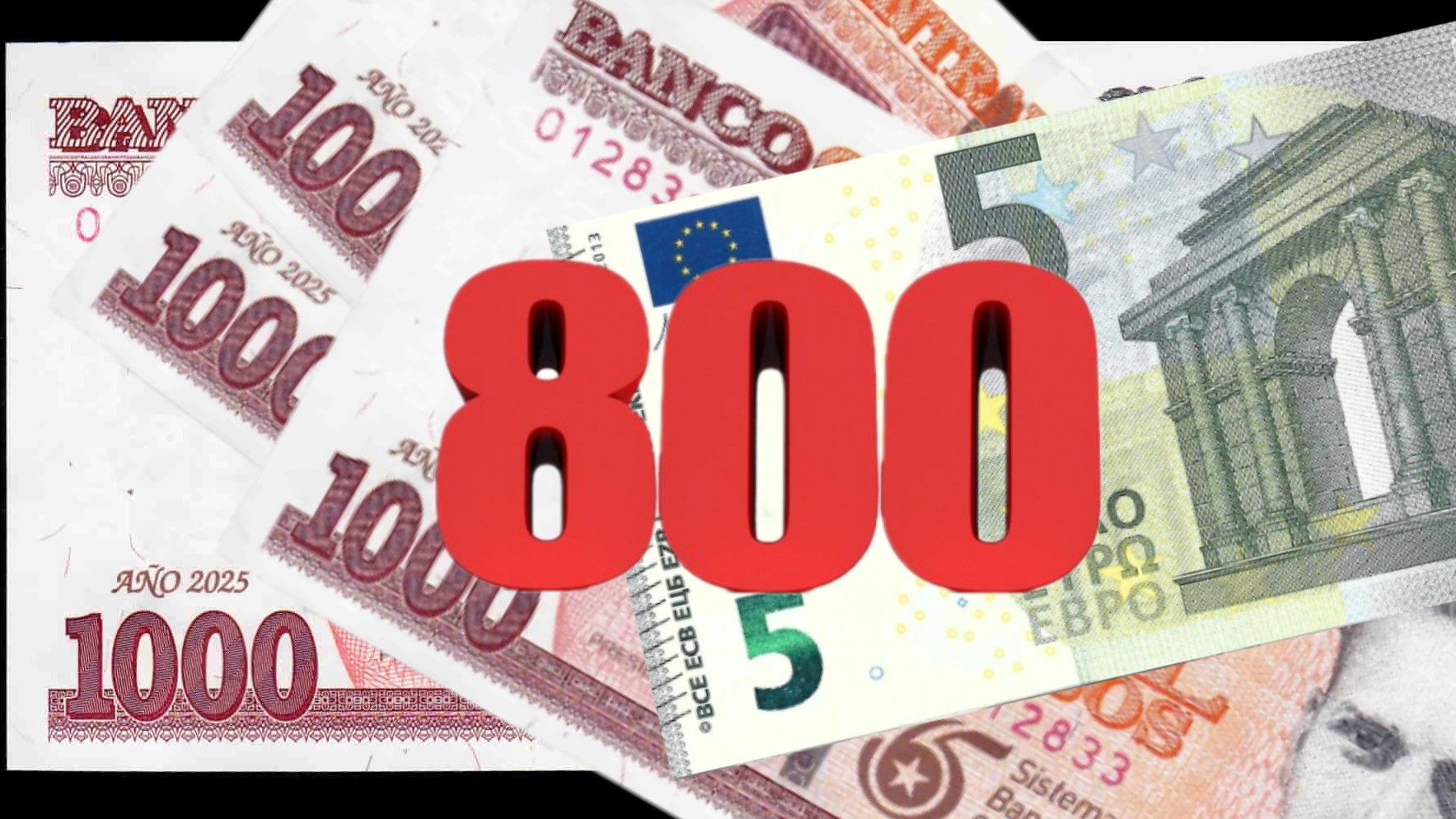 Última Hora: El euro llega a los 800 pesos en Cuba según las estimaciones del mercado informal de el Toque