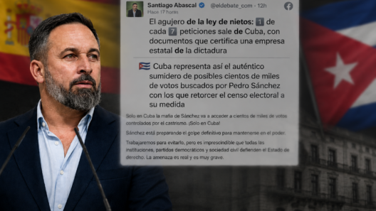 Abascal y Vox sugieren que la Ley de Nietos podría aportar miles de votos cubanos a Pedro Sánchez