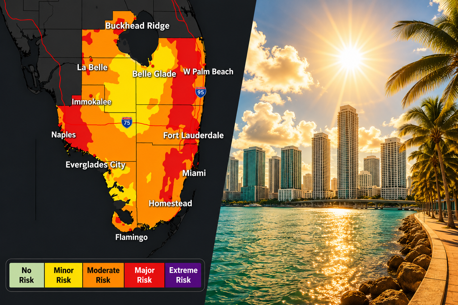 Miami bajo riesgo de calor peligroso: autoridades recomiendan evitar actividades al aire libre durante gran parte del día