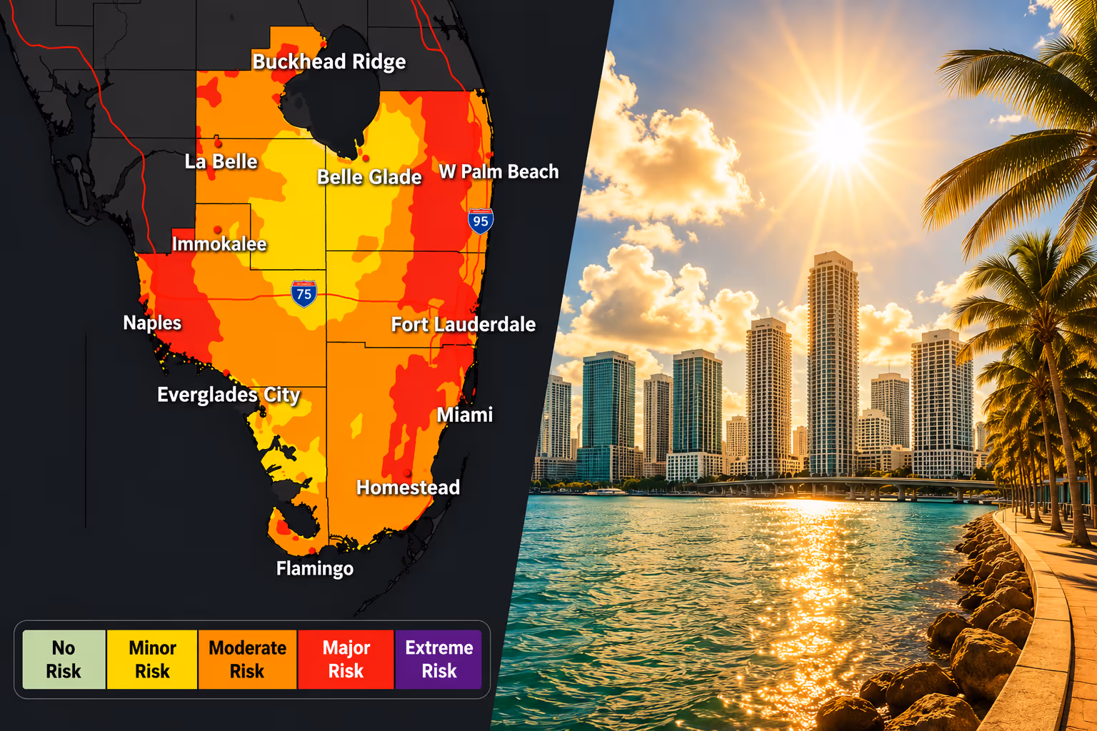 Miami bajo riesgo de calor peligroso: autoridades recomiendan evitar actividades al aire libre durante gran parte del día