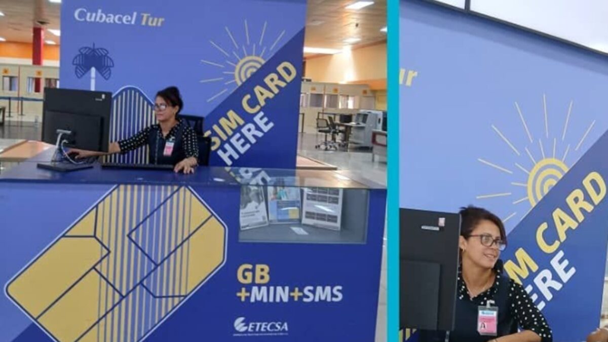 Aeropuerto cubano promociona la compra de líneas CubacelTur para turistas a su llegada