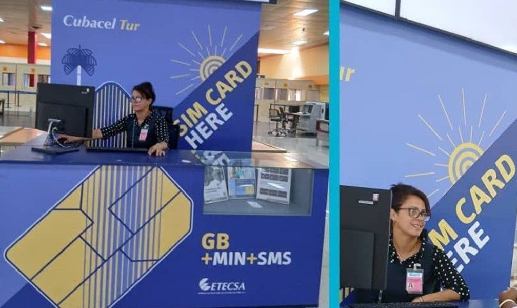 Aeropuerto cubano promociona la compra de líneas CubacelTur para turistas a su llegada