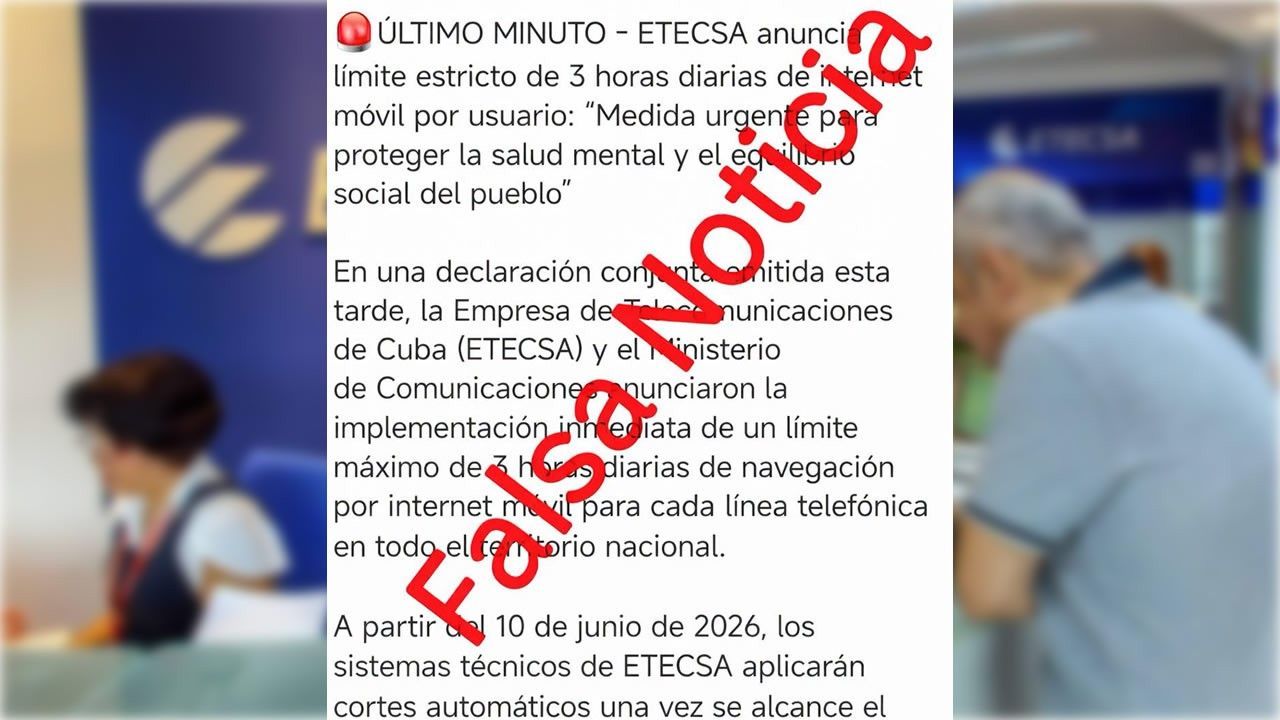 Cuba desmiente límite de internet móvil de tres horas diarias