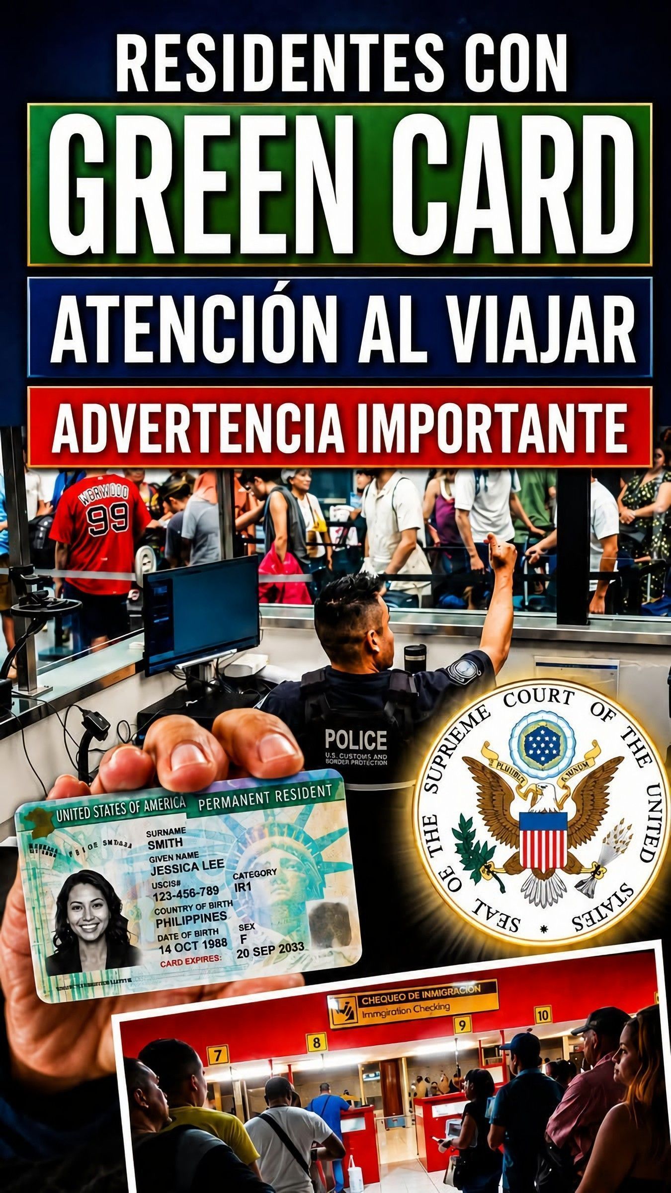 📢Tienes Green Card? 🚨Si viajas puedes tener problemas al regreso: NUEVO FALLO de la CORTE SUPREMA 🛂✈️👮‍♂️
