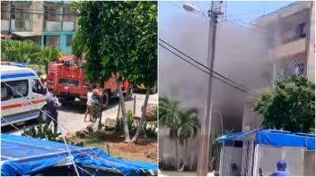 Se desata incendio en un edificio de Santa Marta, Varadero