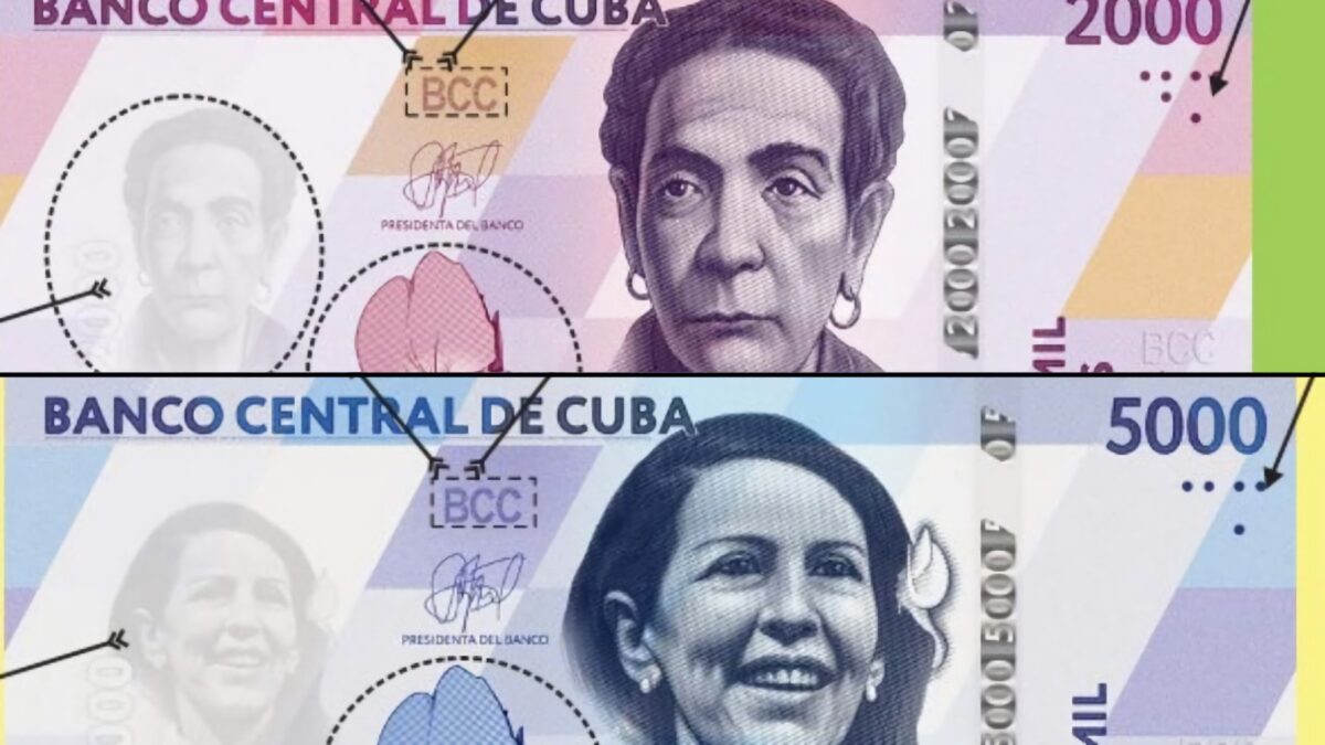 Nuevos billetes de dos mil y cinco mil pesos cubanos