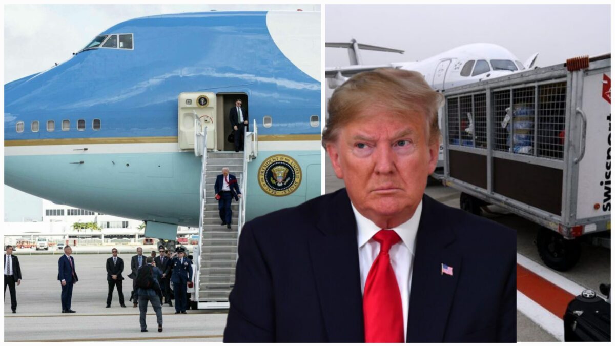 Trump se escondió en un carrito de equipajes y usó un avión señuelo ante por temor a un ataque de Irán