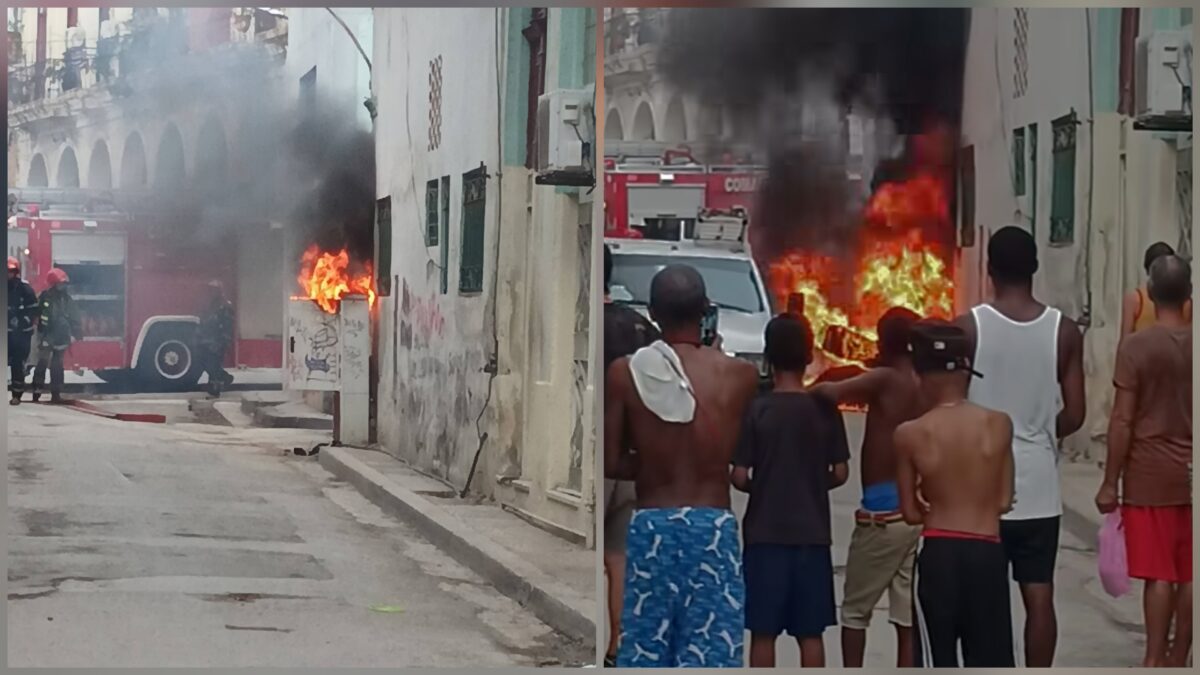 Incendio en La Habana Vieja genera alarma tras nuevos cortes en el soterrado eléctrico