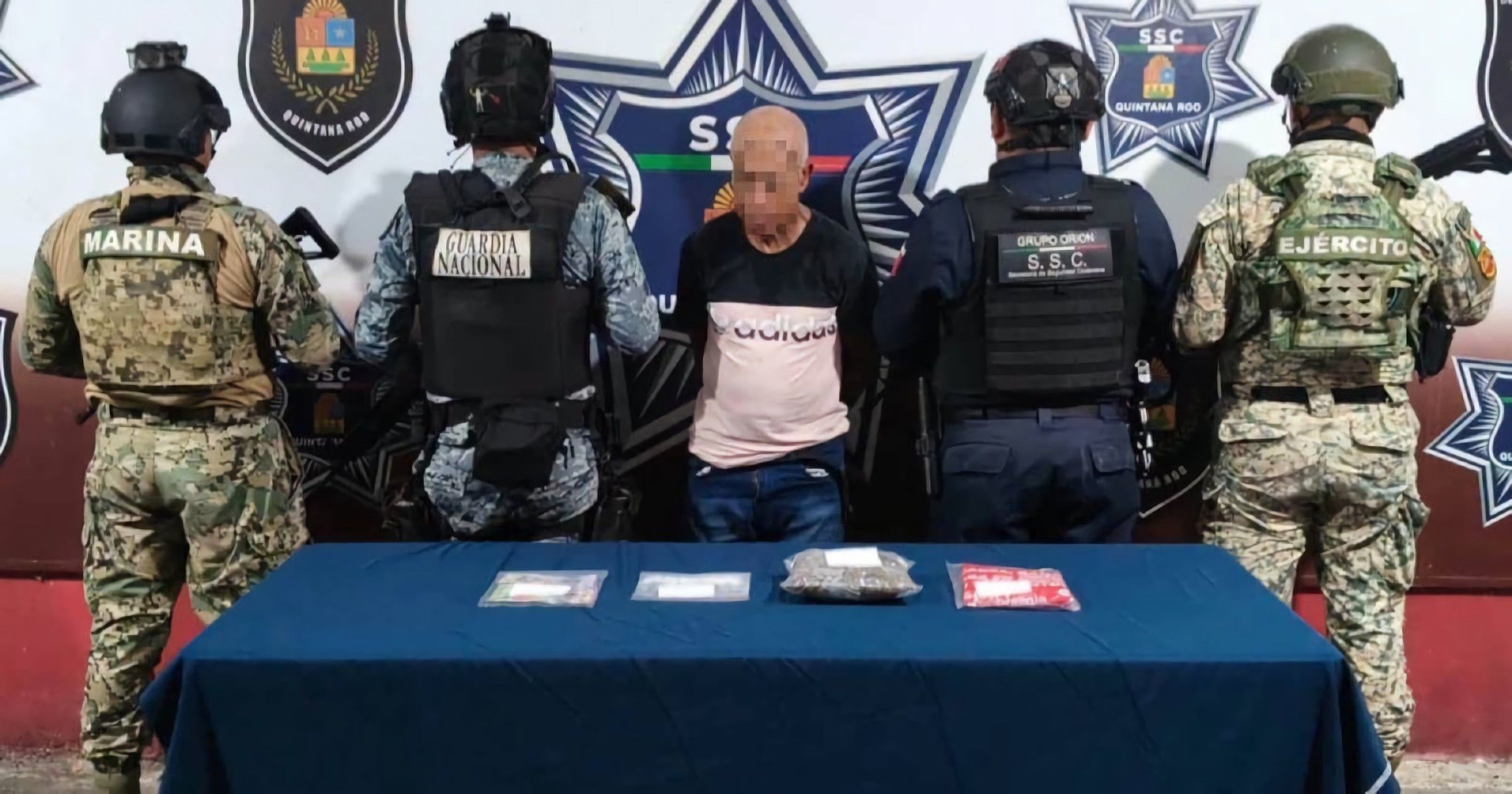 Cubano detenido en Cancún con 102 bolsitas y billetes presuntamente falsos