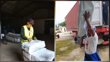 Llega ayuda humanitaria a Bayamo para damnificados de Melissa