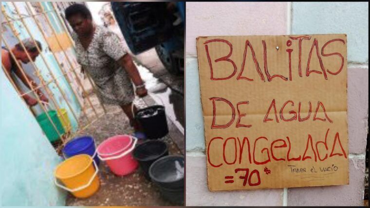 Venta de agua en Santiago de Cuba: un vaso cuesta hasta 50 pesos