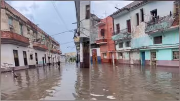 Inundaciones en Centro Habana: el agua entró en casas y comercios de La Victoria