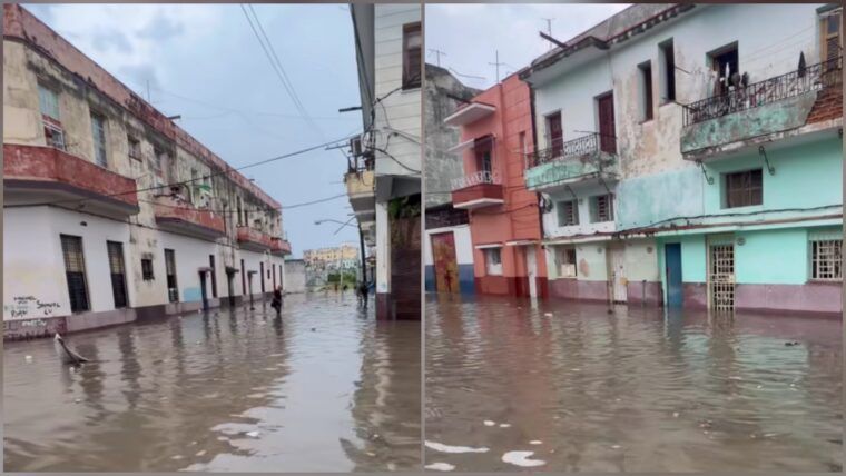 Inundaciones en Centro Habana: el agua entró en casas y comercios de La Victoria
